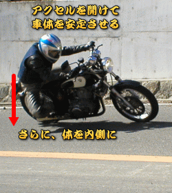 なるべく、早くアクセルを開けようぞっ！！