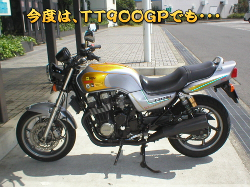 タイヤをＴＴ９００ＧＰの１１０（Ｆ）１５０（Ｒ）に、してみるか・・・・